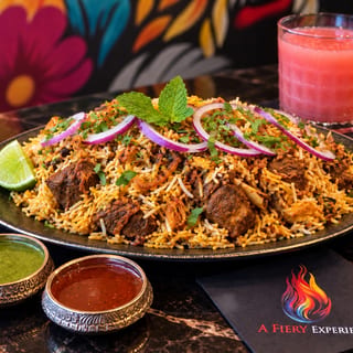 Flaming Lamb Biryani